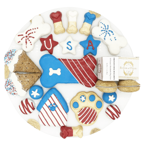 USA Themed Dog Treats Gift Box